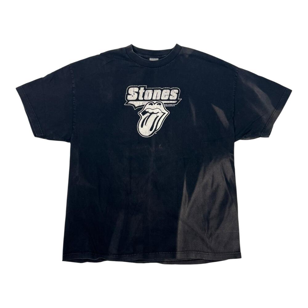 Vintage Rolling Stones Alstyle T-Shirt Mens 2XL Black Tongue Logo 2005 Band